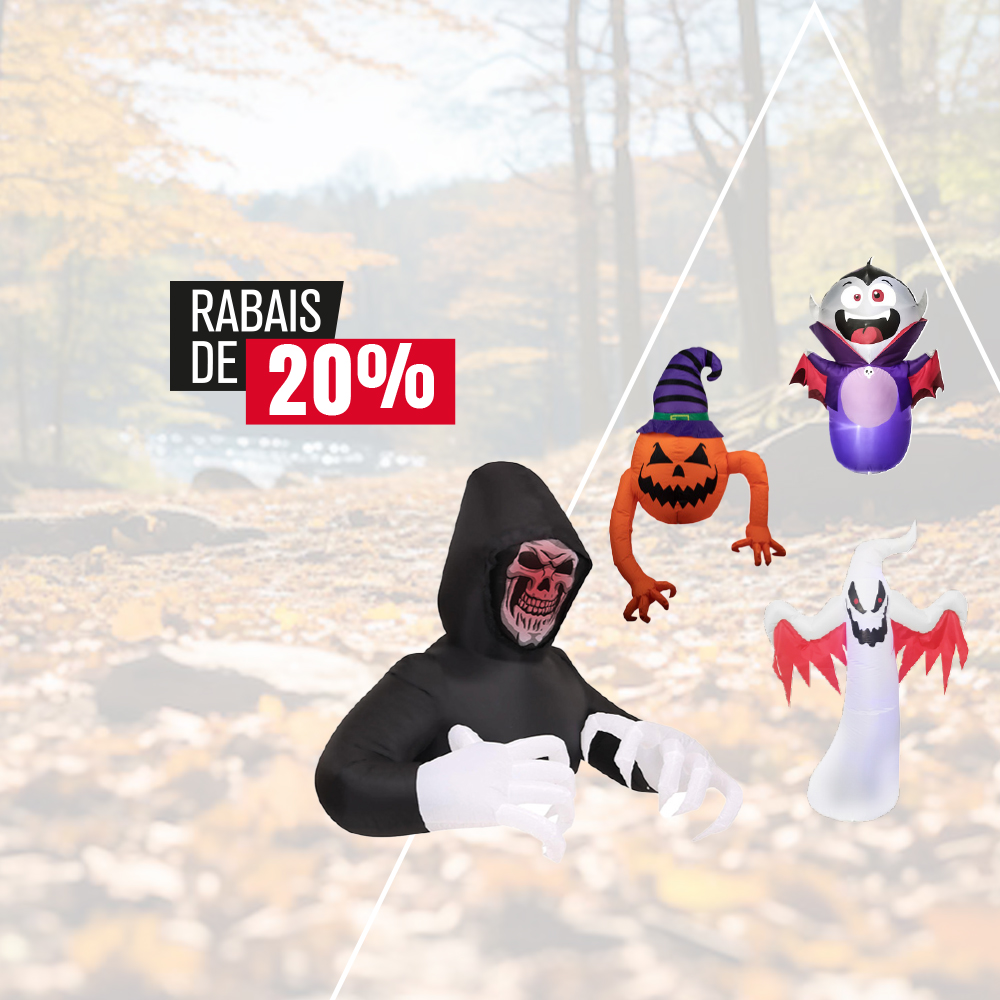 Rabais de 20% sur les gonflables d’Halloween sélectionnés ! 