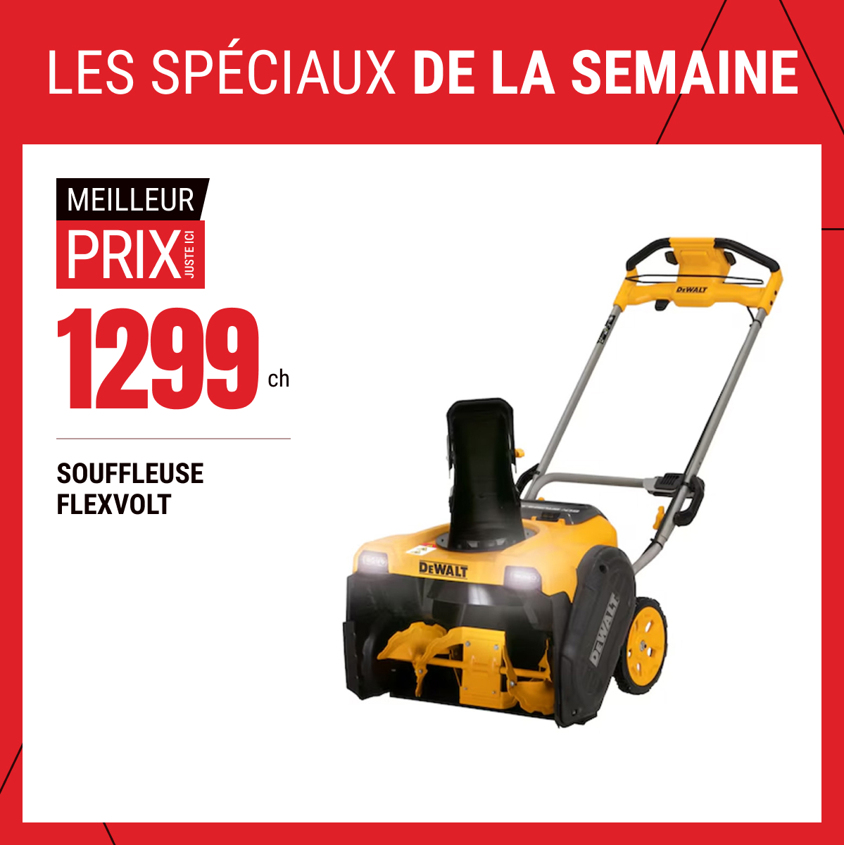 Meilleur prix sur la souffleuse Flexvolt !