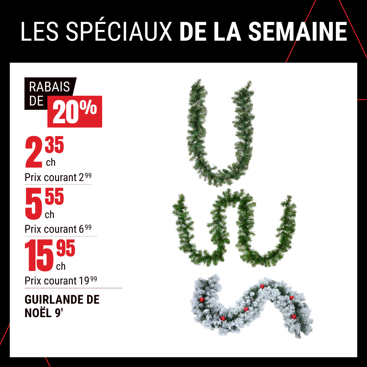 Rabais de 20 % sur les guirlandes de Noël sélectionnées !